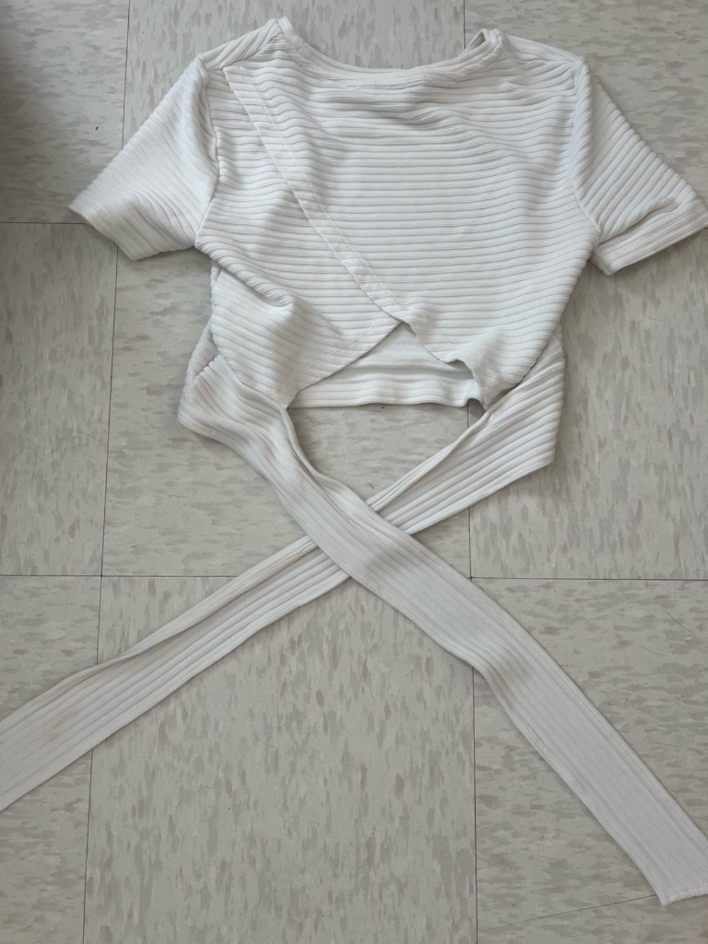 Club Monaco Crop Top With Tie Back